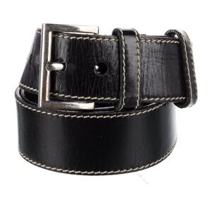 Prada Leather Stitched Belt